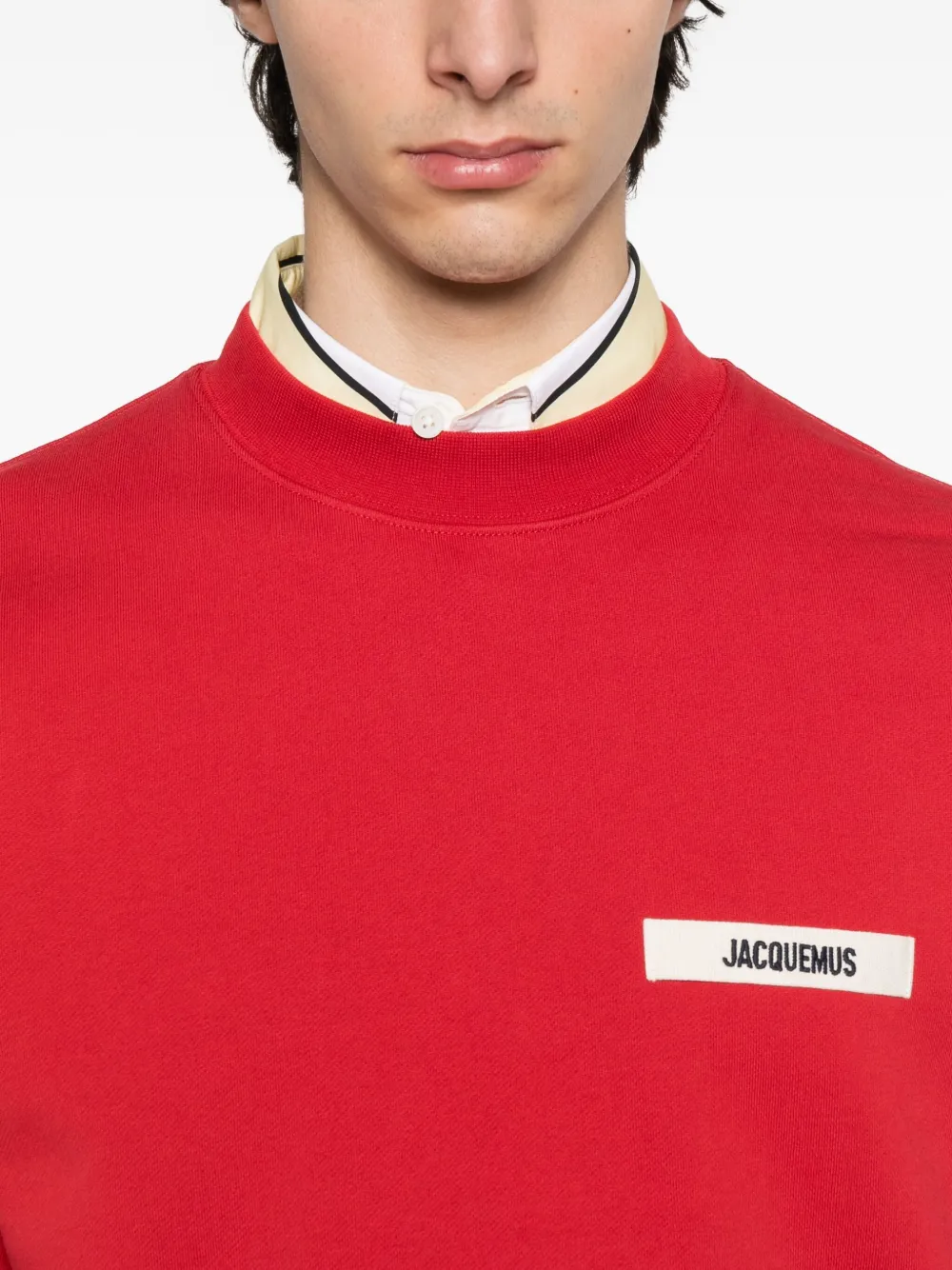 Jacquemus The Gros Grain sweater met ronde hals Rood