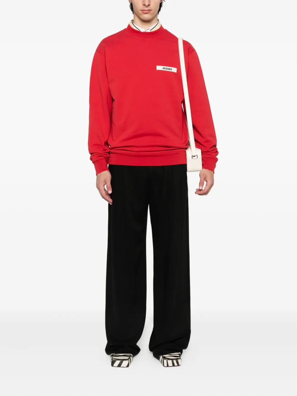 Jacquemus The Gros Grain sweater met ronde hals Rood