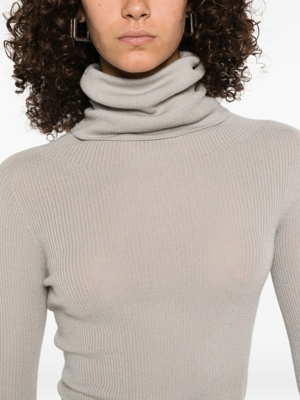 Rick Owens Ribgebreide coltrui Grijs