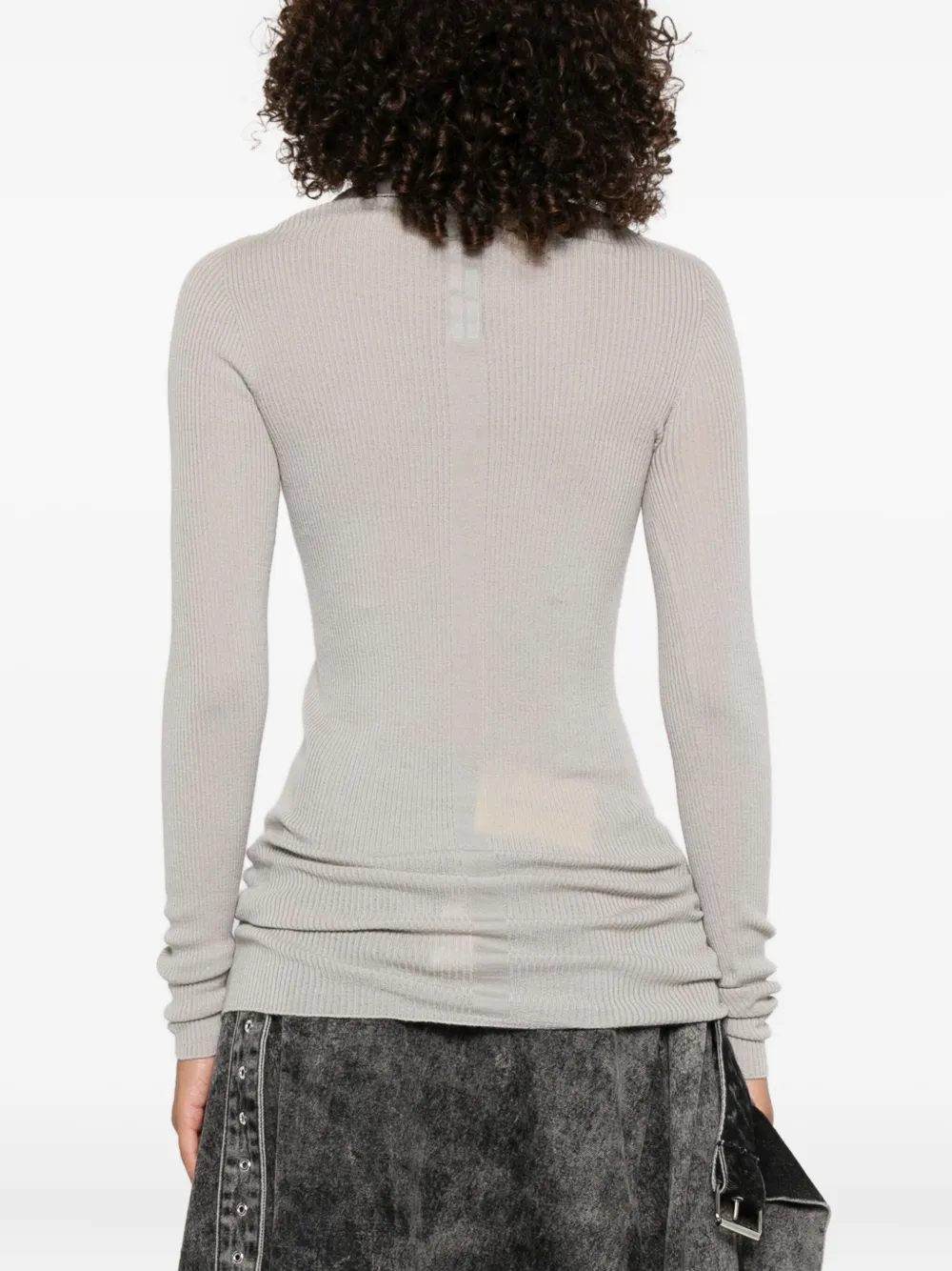 Rick Owens Ribgebreide coltrui Grijs
