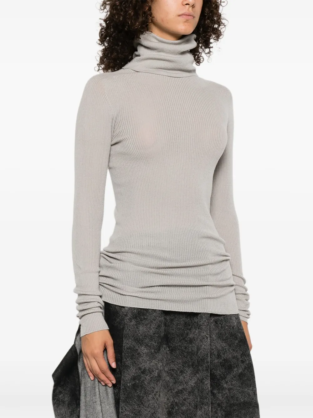 Rick Owens Ribgebreide coltrui Grijs