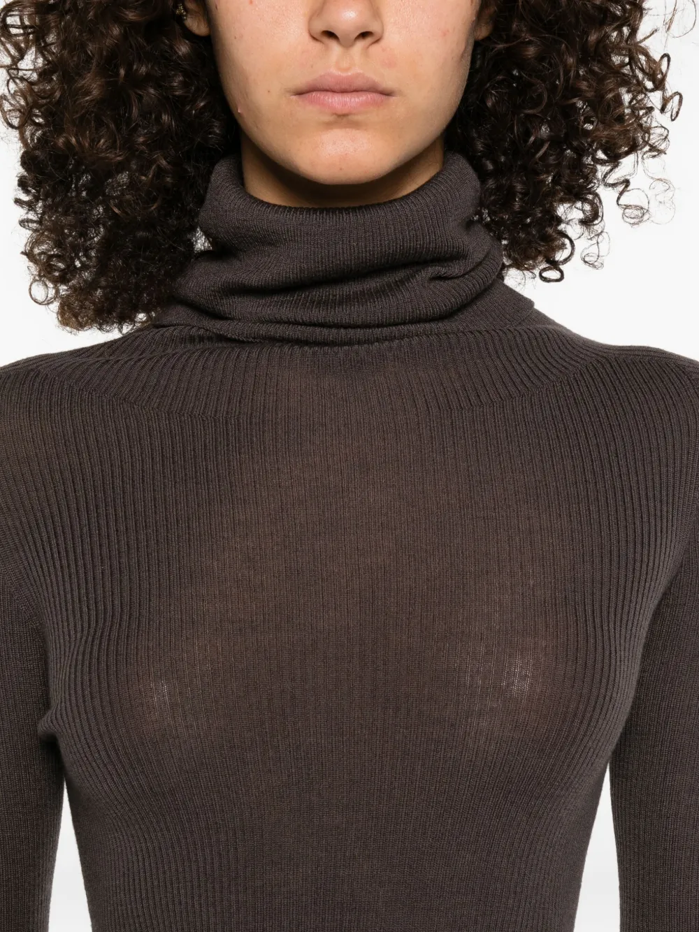 Rick Owens Ribgebreide coltrui Grijs