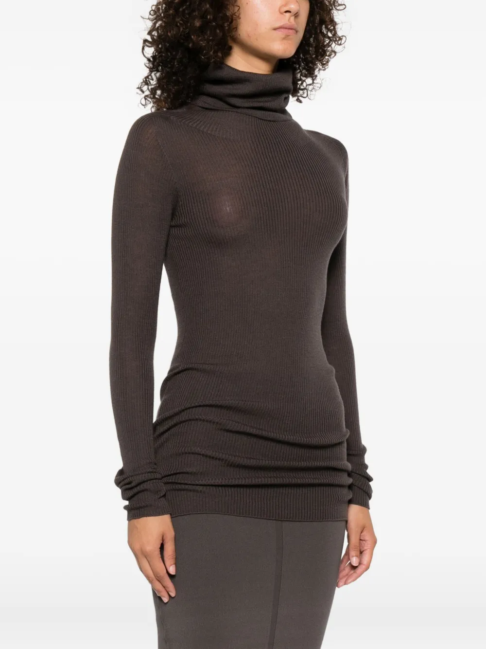 Rick Owens Ribgebreide coltrui Grijs