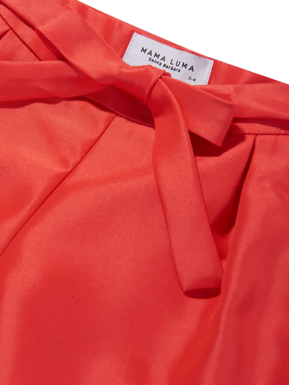 Pleated Bow-Belt Shorts