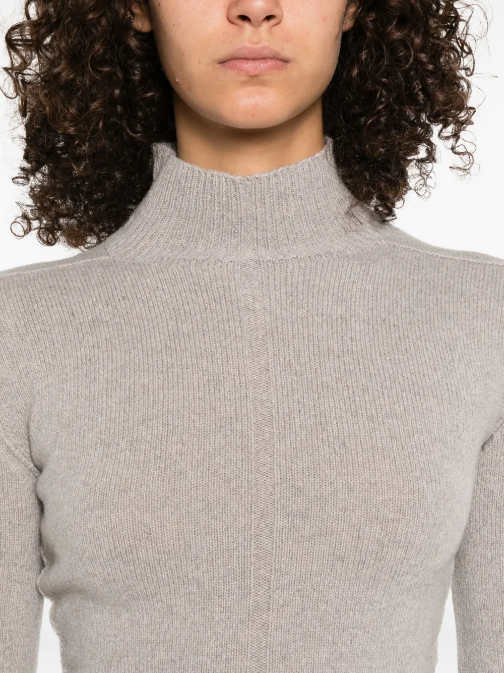 Rick Owens Headon cropped trui met hoge hals Grijs