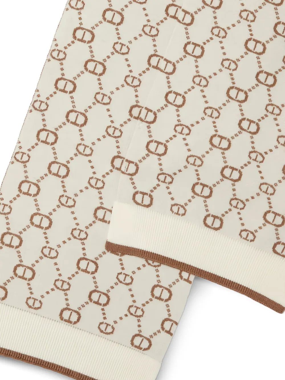 TWINSET Kids Sjaal met monogram-print Beige