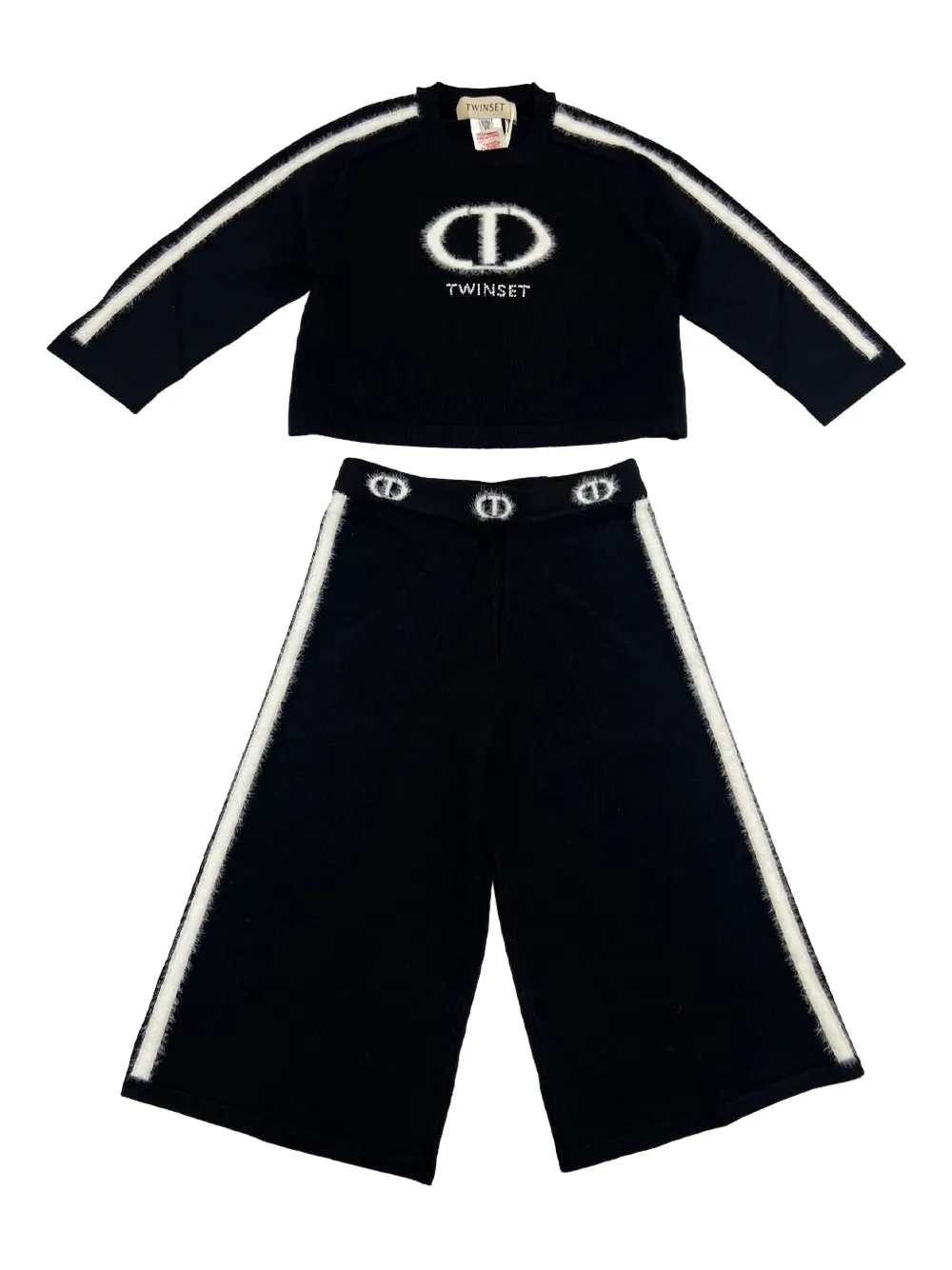 TWINSET Kids Broekset met logodetail Zwart
