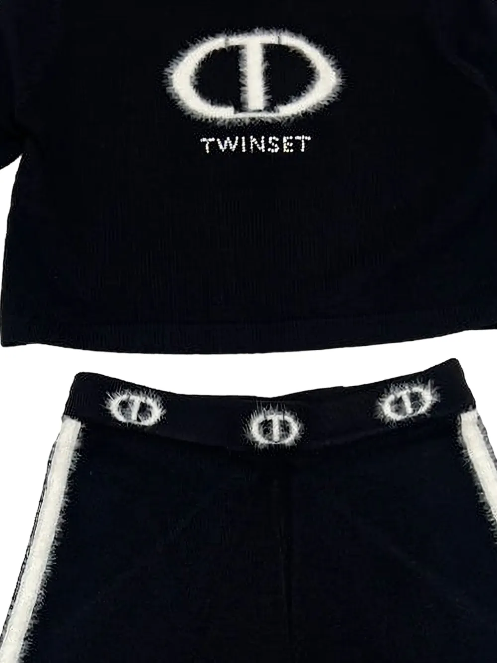 TWINSET Kids Broekset met logodetail Zwart