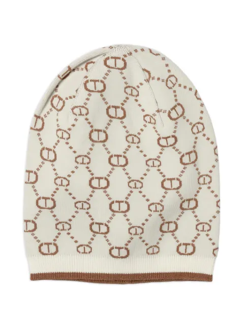 TWINSET Kids logo-pattern beanie