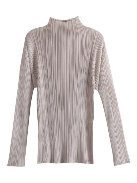 Pleats Please Issey Miyake Basics pleated high-neck top
