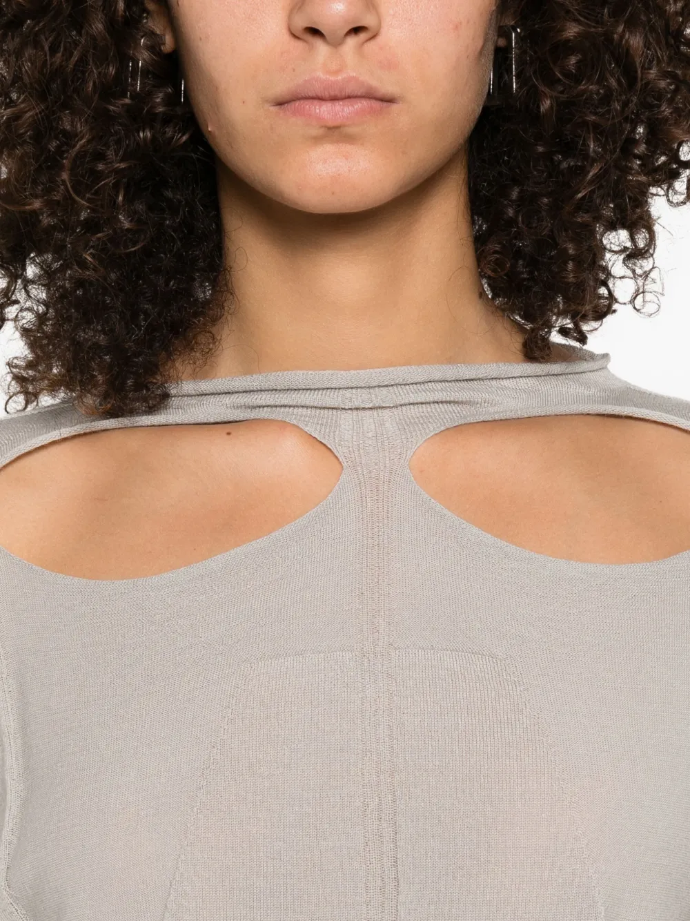 Rick Owens Trui met gescheurd detail Grijs