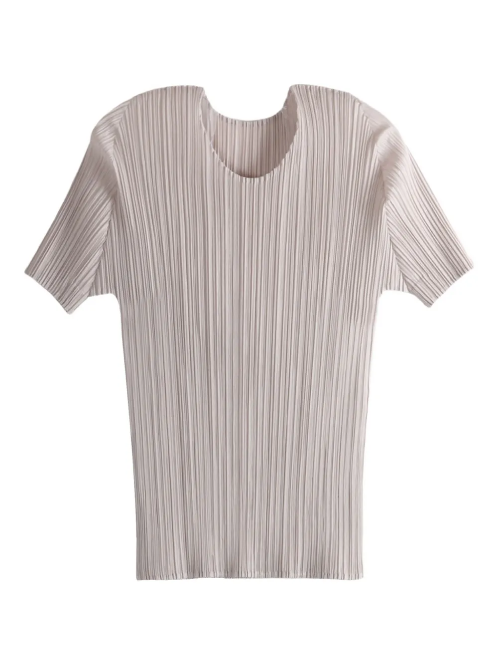 Pleats Please Issey Miyake New Colorful Basics 4 pleated top Beige
