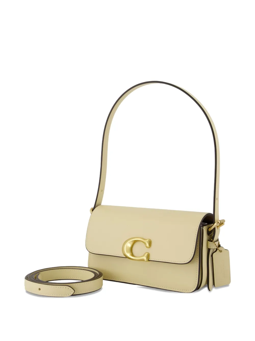 Coach Zoe leren schoudertas Beige