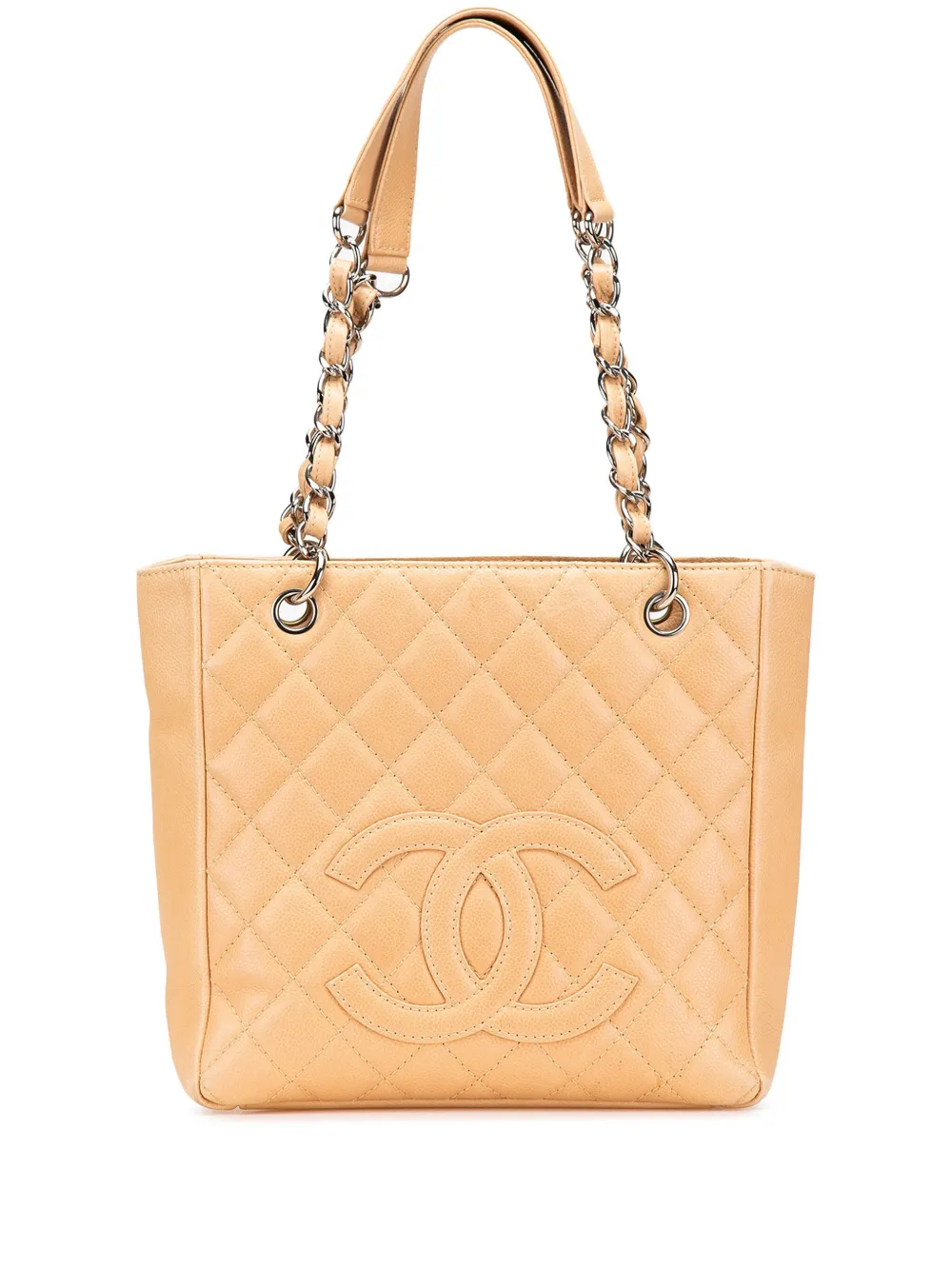 CHANEL Pre-Owned 2008-2009 Caviar Petite Shopping tote bag - ブラウン CHANEL Pre-Owned 2008-2009 Caviar Petite Shopping tote bag - ブラウン