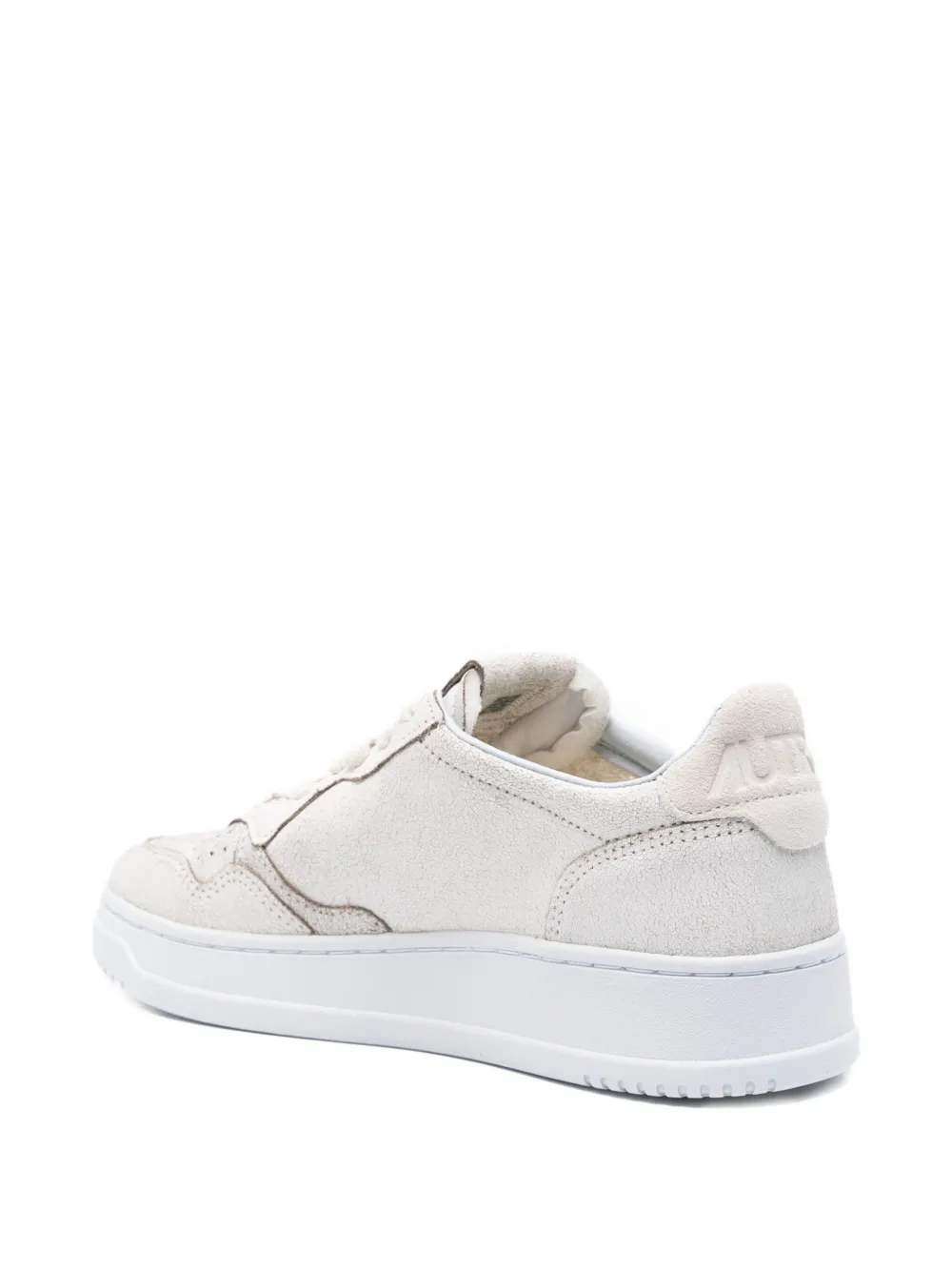 Autry Medalist perforated leather sneakers Neutrals