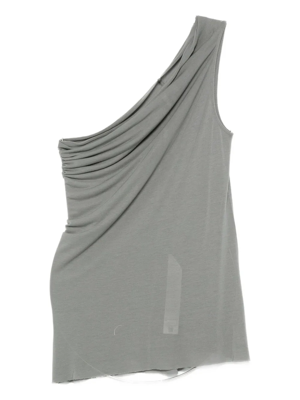 Rick Owens Athena Draped One-shoulder Top In Blue
