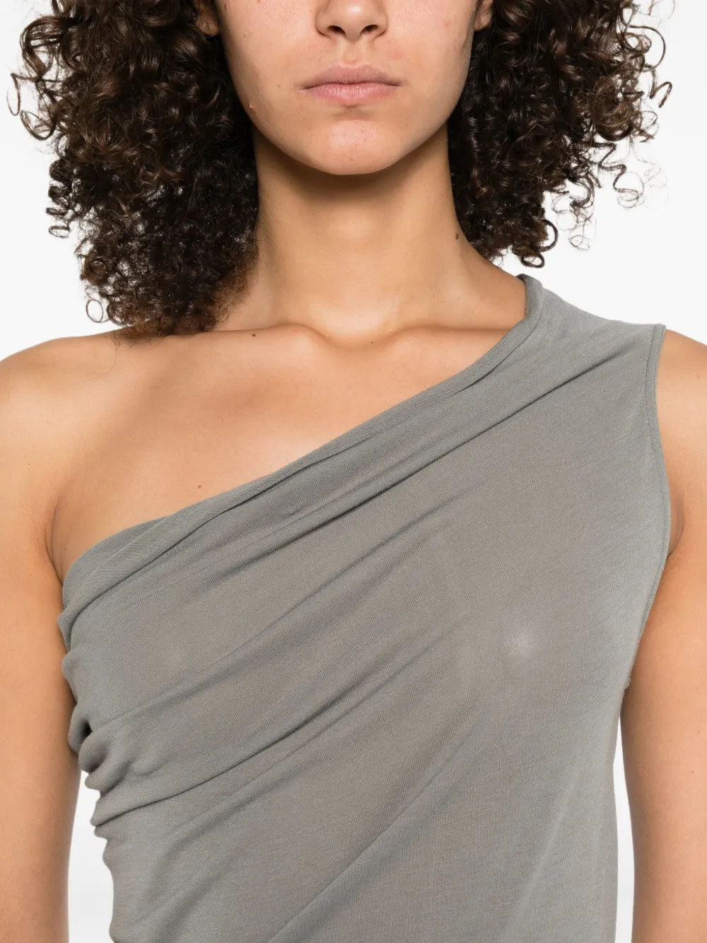 Rick Owens Athena gedrapeerde asymmetrische top Blauw