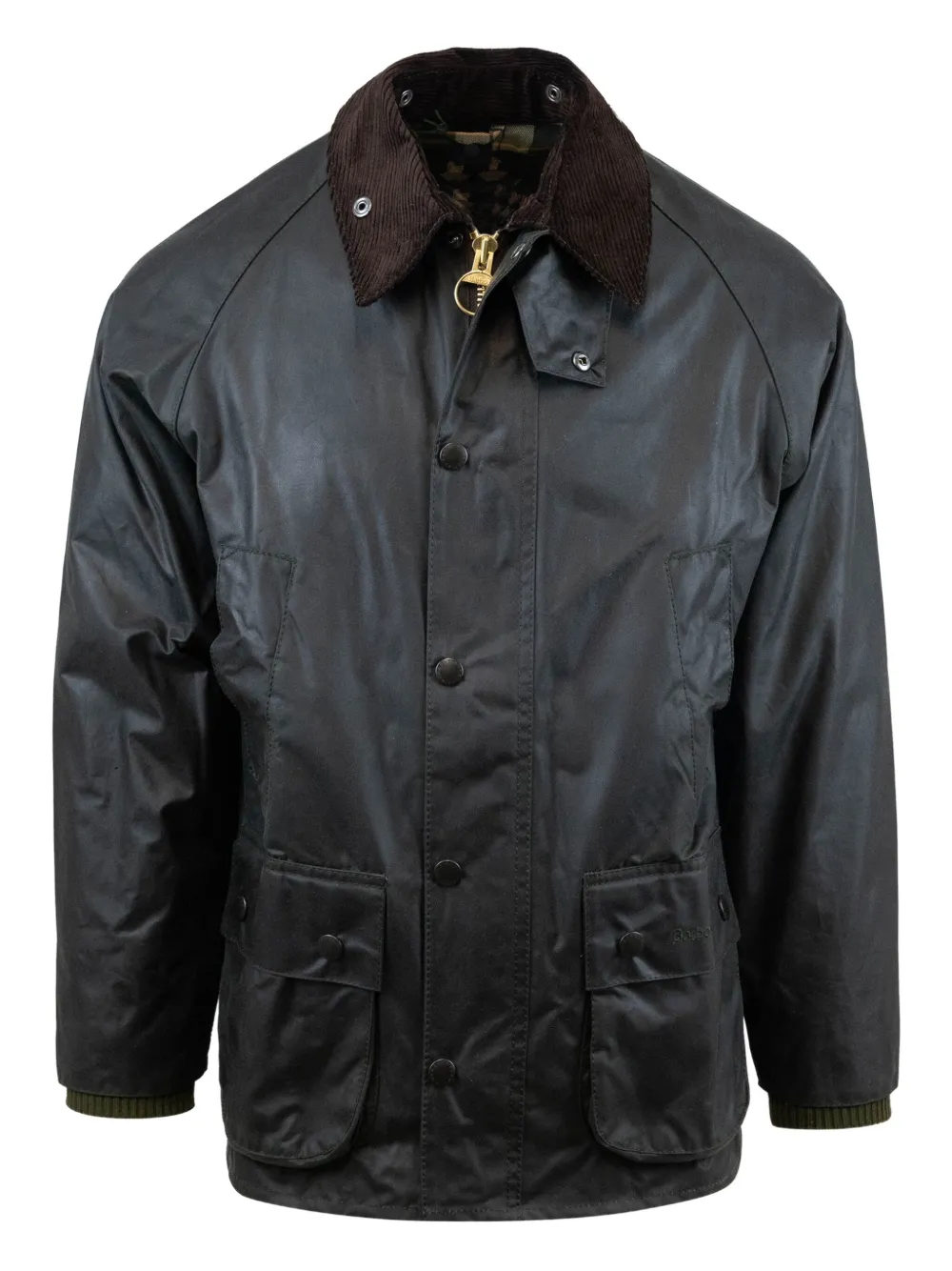 Barbour Badale jack met ribfluwelen kraag van gewaxt katoen Groen
