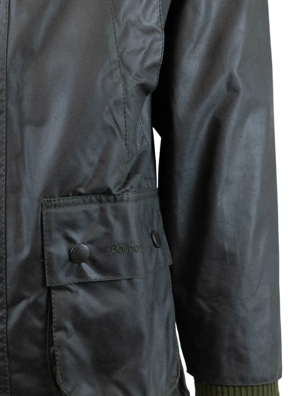 Barbour Badale jack met ribfluwelen kraag van gewaxt katoen Groen