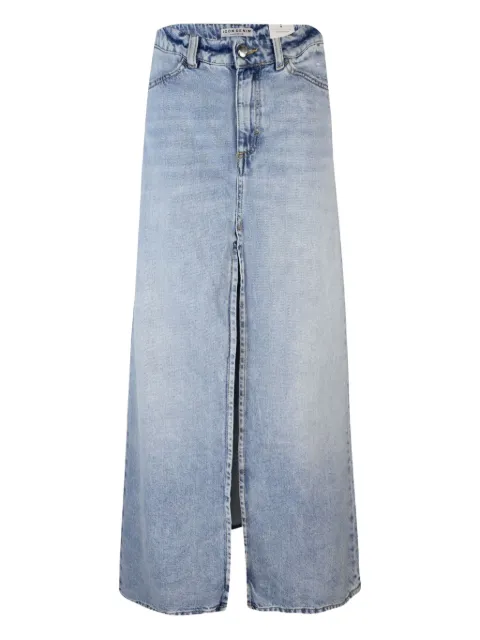 ICON DENIM split-front denim skirt
