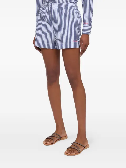 MC2 Saint Barth Meave striped elastic-waist shorts