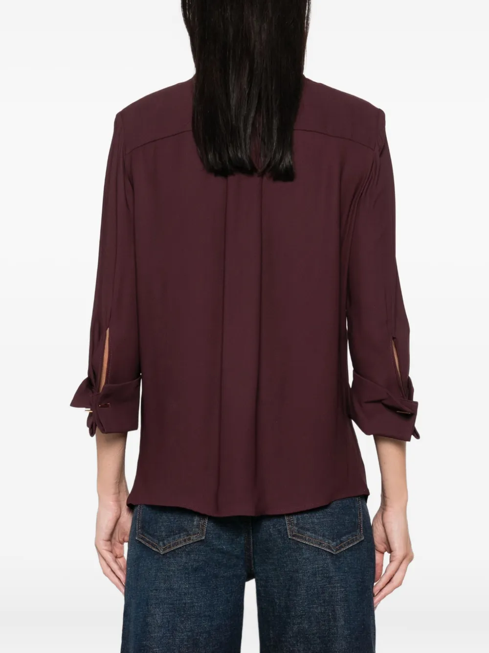 Elisabetta Franchi charm-detail pocket shirt Paars