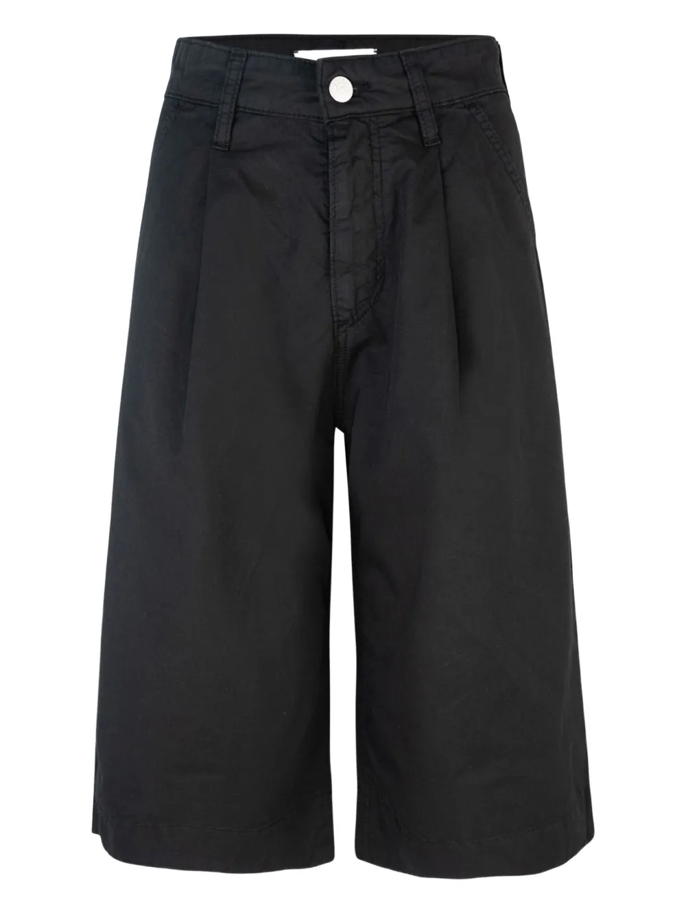 Cycle pleated cotton shorts | Black | Image 1