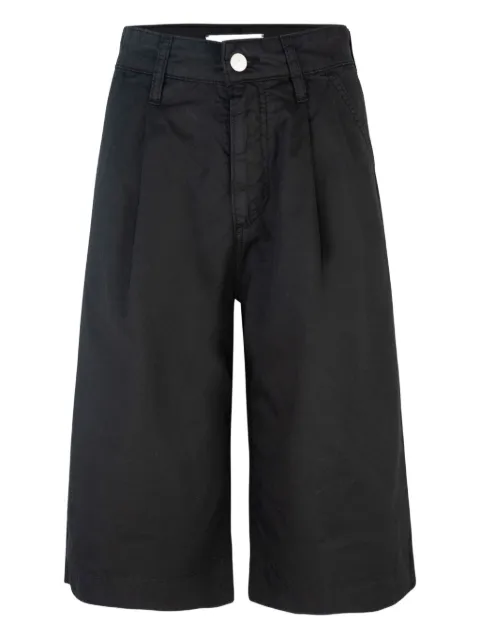 Cycle pleated cotton shorts