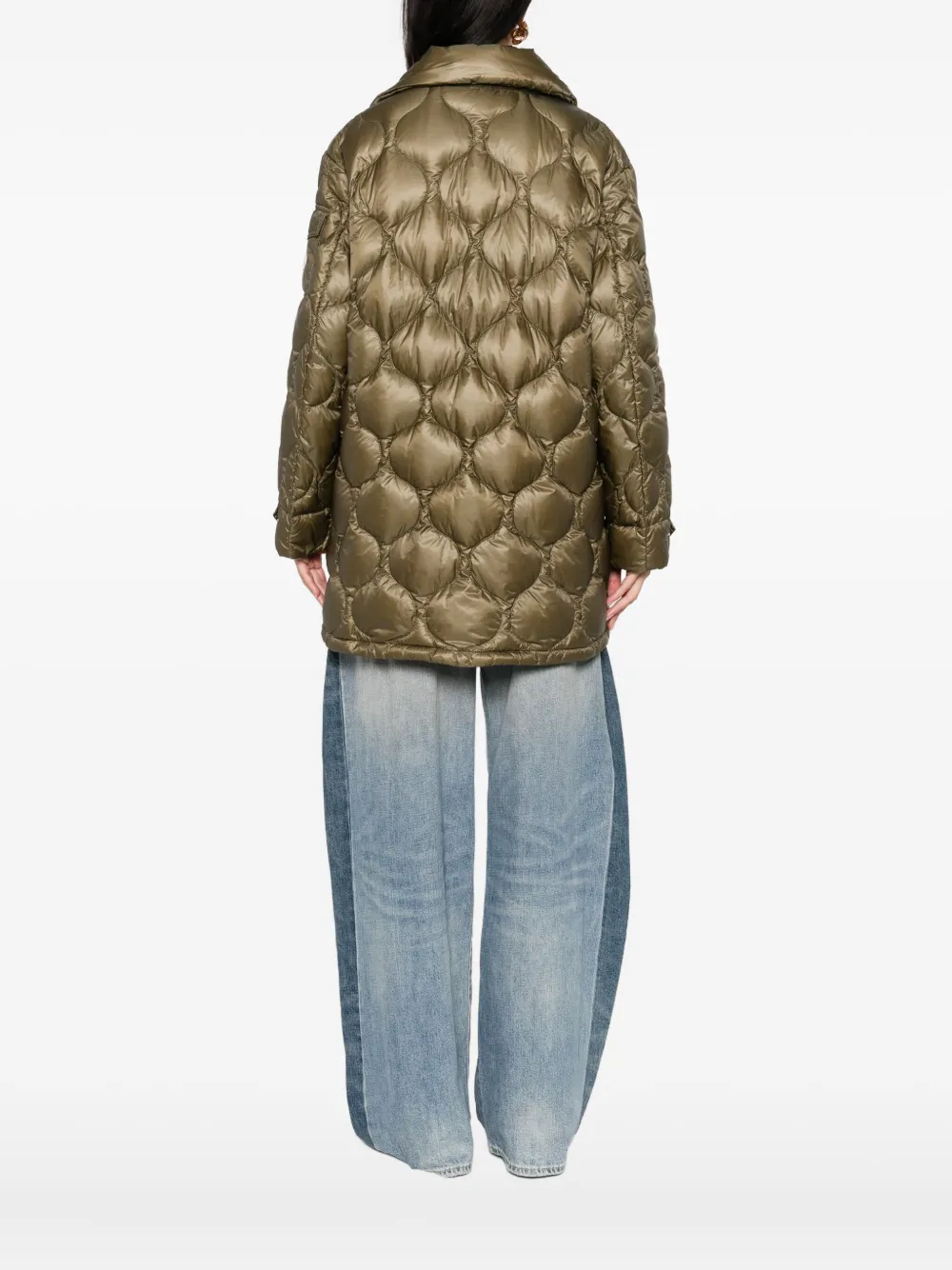 Moncler Lombi quilted high-neck jacket Groen