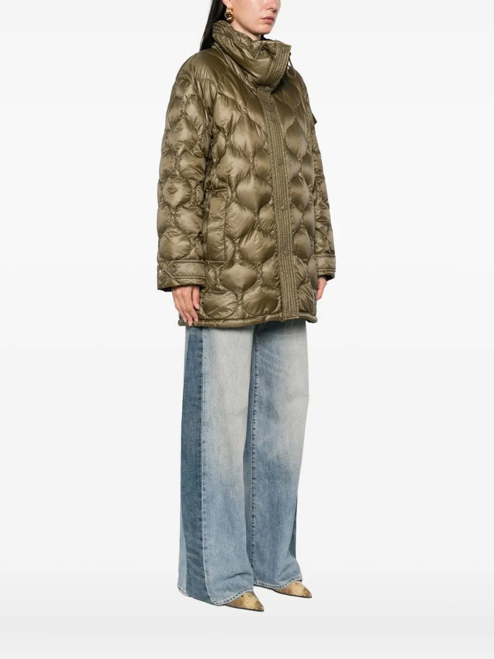 Moncler Lombi quilted high-neck jacket Groen