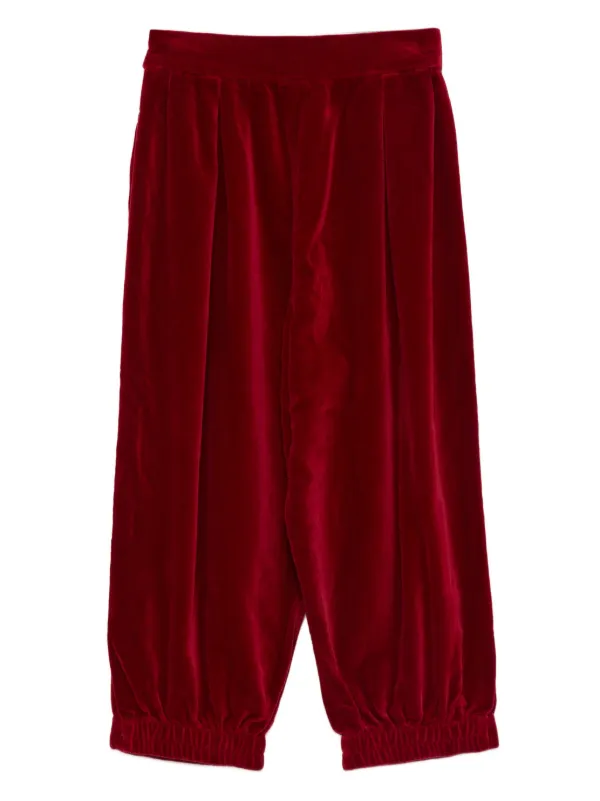 Saint Laurent Pre-Owned 1991 ベルベット パンツ | レッド | FARFETCH JP