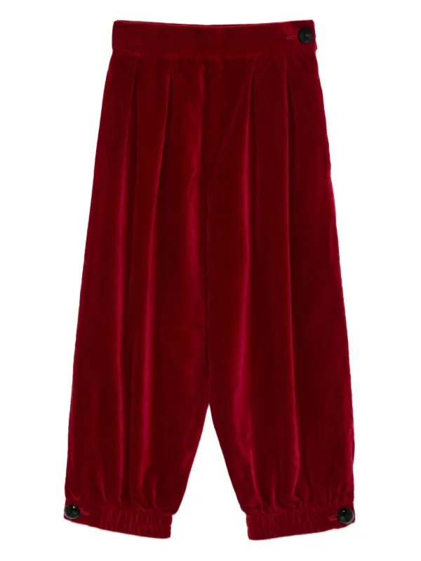 Saint Laurent Paris ベルベットパンツ Saint Laurent Pre-Owned 1991 ベルベット パンツ | レッド | FARFETCH JP