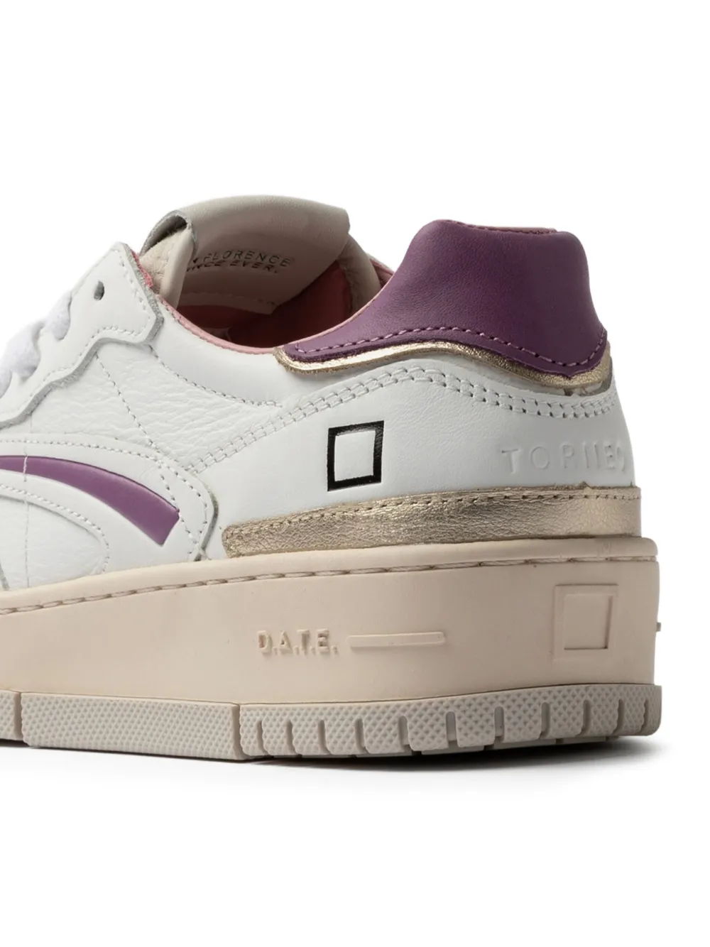 D.A.T.E. leather panelled sneakers White