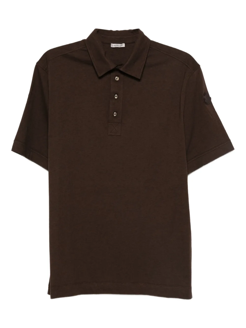 Moncler logo-patch polo shirt Bruin