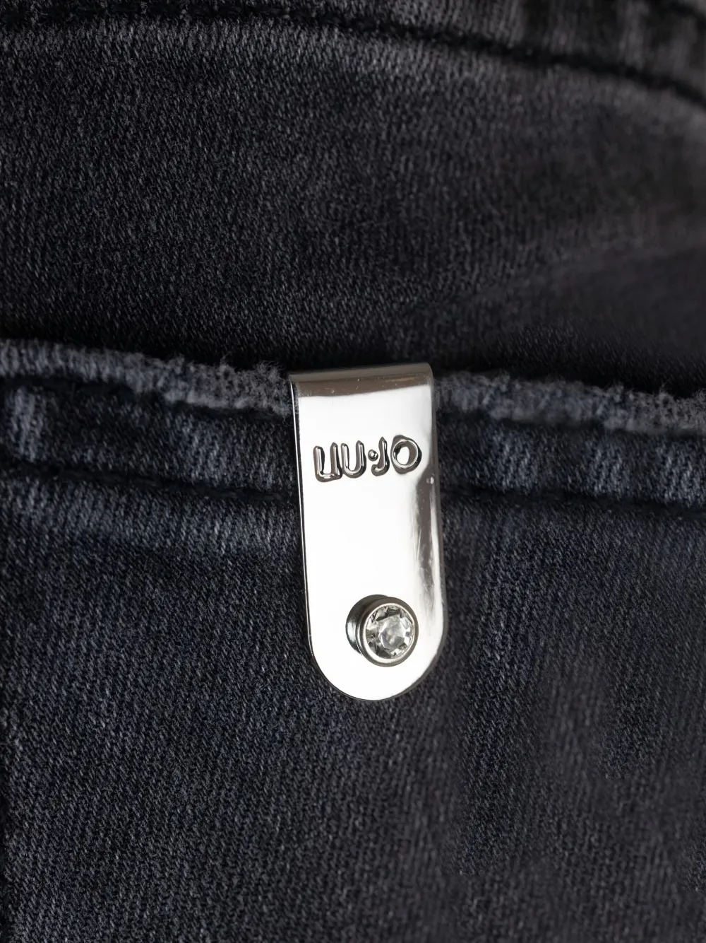 LIU JO Jeans met logoplakkaat Zwart