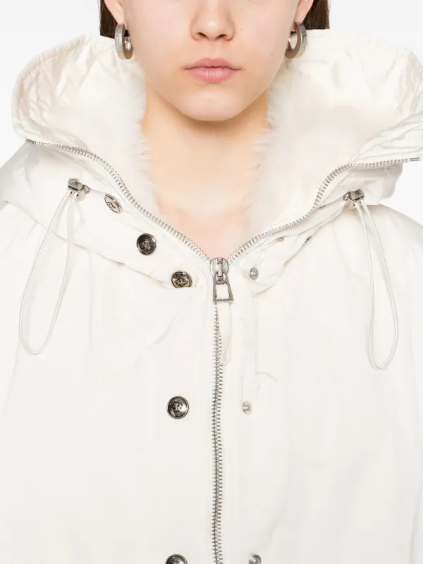 Ermanno Scervino ファートリム パデッドジャケット | ニュートラル 