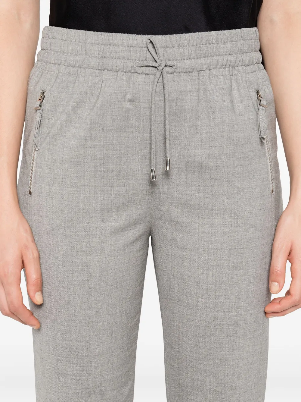 Ermanno Scervino mélange-effect trousers Grijs
