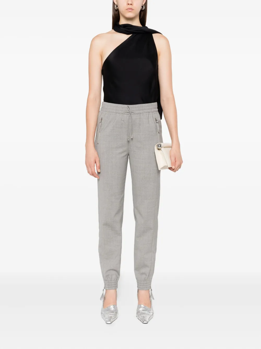 Ermanno Scervino mélange-effect trousers Grijs
