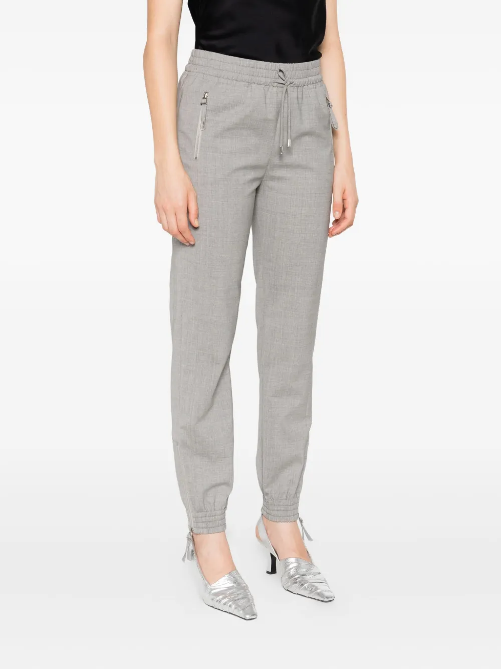 Ermanno Scervino mélange-effect trousers Grijs
