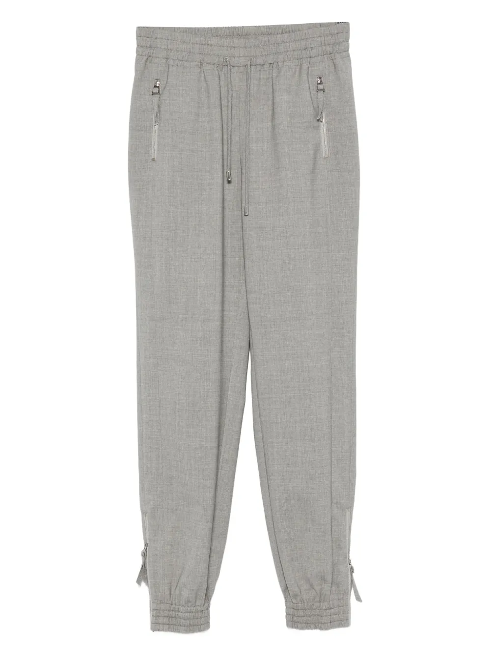 Ermanno Scervino mélange-effect trousers Grijs