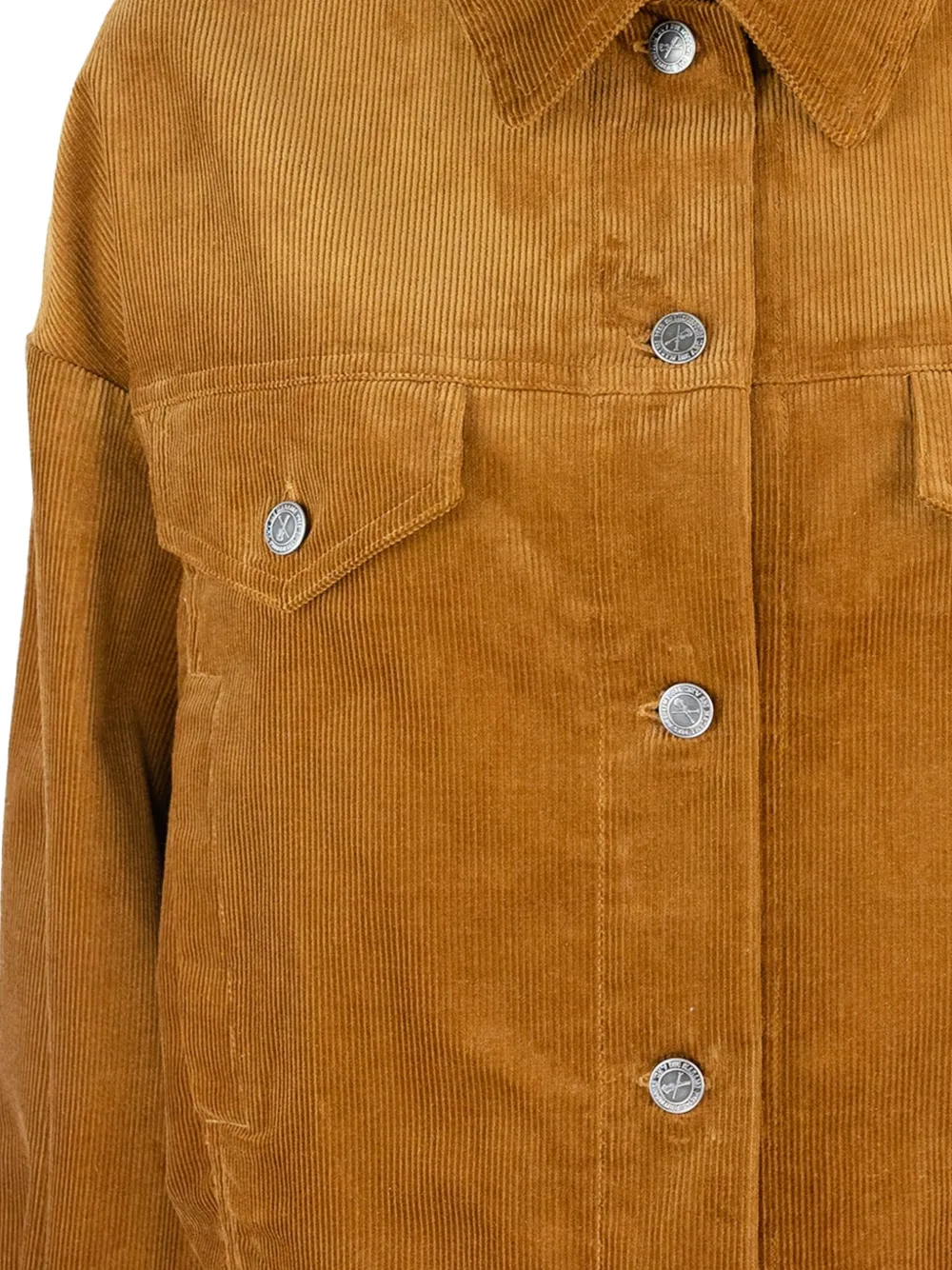 A.P.C. Ribfluwelen jack met knoopsluiting Bruin