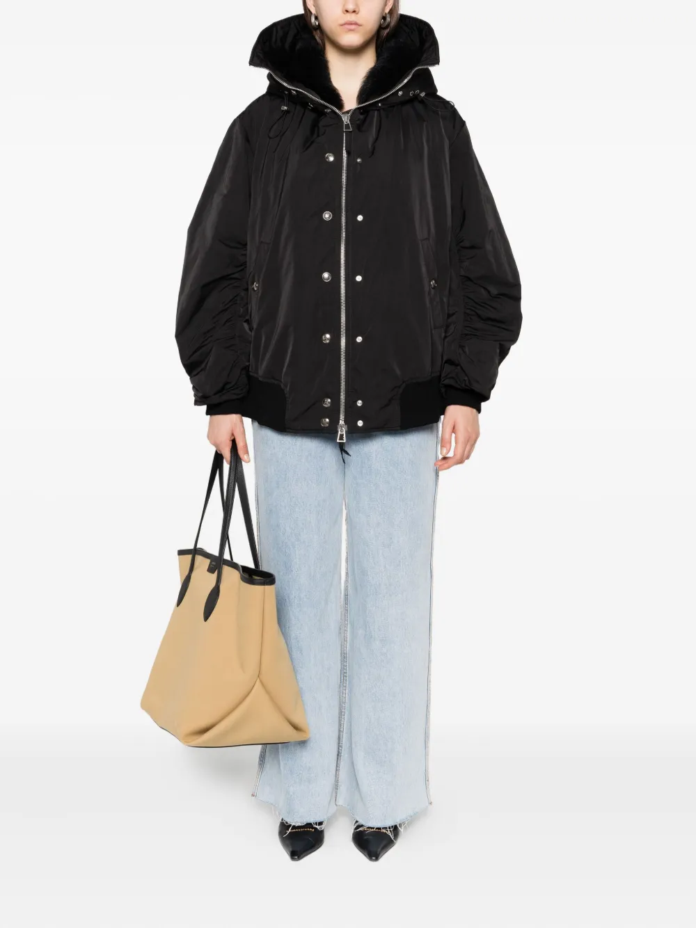 Ermanno Scervino Bomberjack met capuchon Zwart