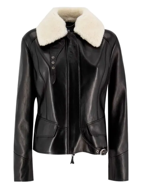 Ermanno Scervino shearling-collar leather jacket