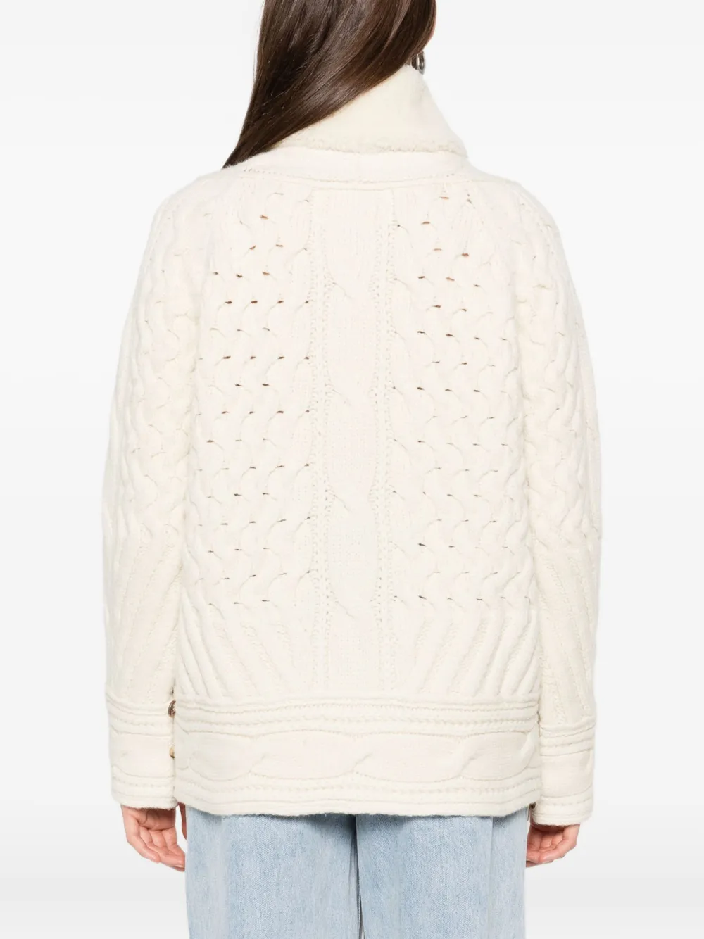 Ermanno Scervino Kabelgebreid lammy jack Beige