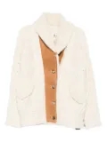 Ermanno Scervino cable-knit shearling jacket - Neutrals