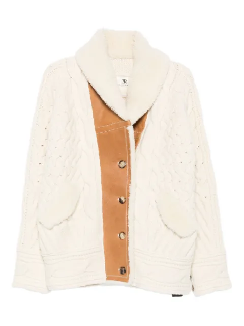 Ermanno Scervino cable-knit shearling jacket
