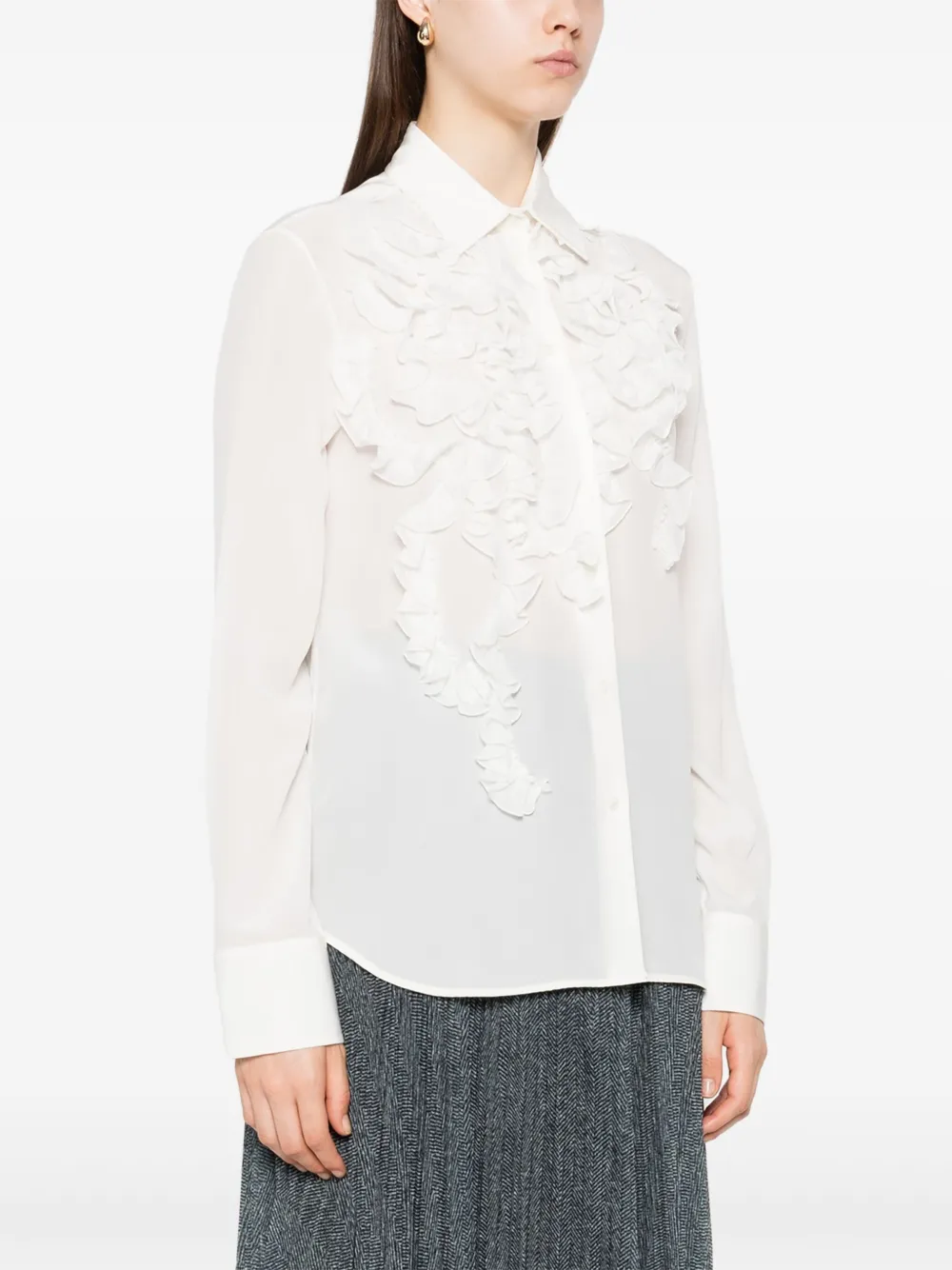  Ermanno Scervino Silk Shirt - White 