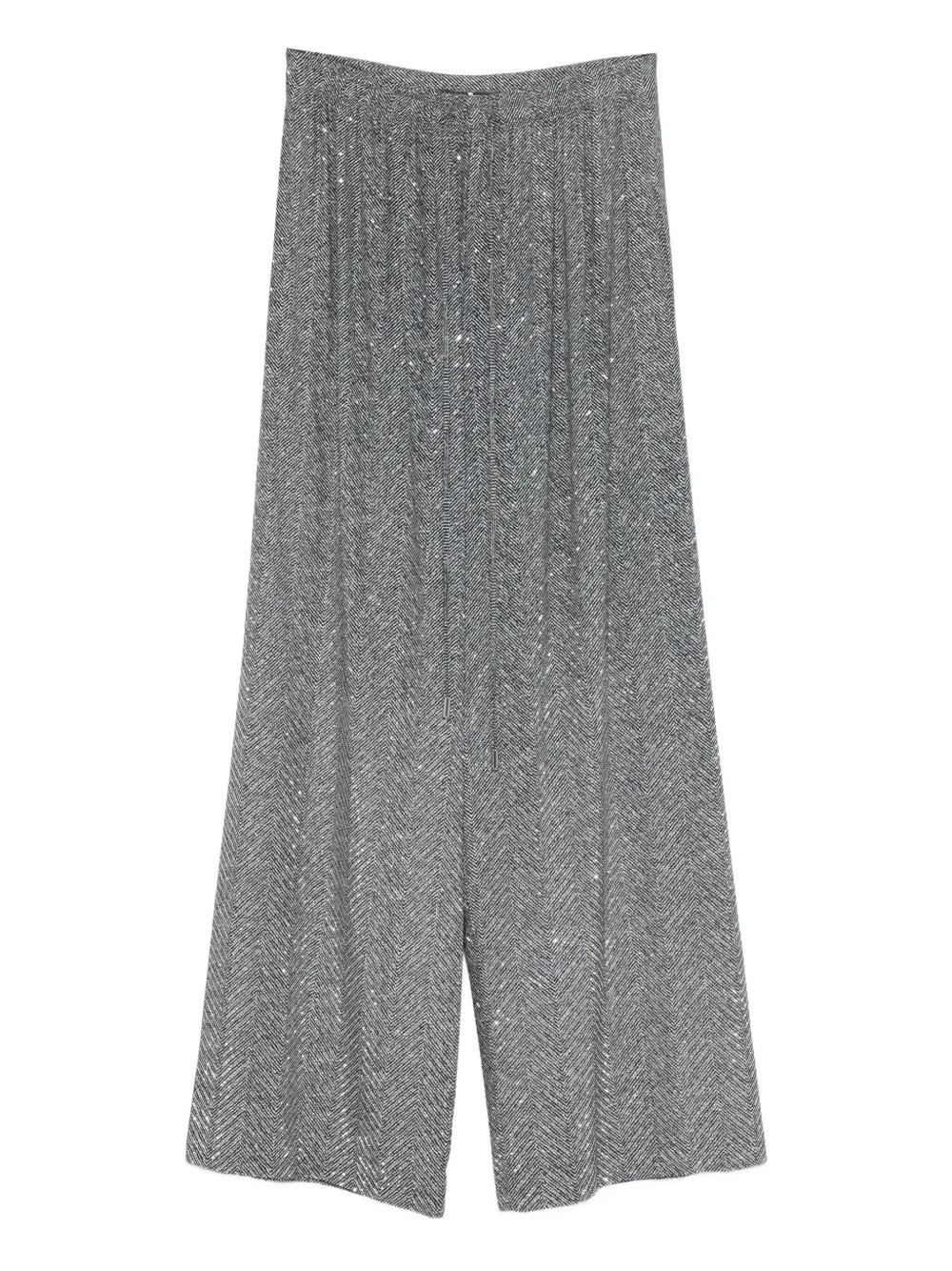 Ermanno Scervino Broek met visgraat patroon Zwart