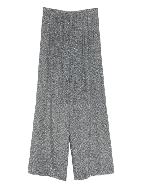 Ermanno Scervino herringbone sequin trousers