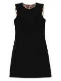 Dolce & Gabbana leopard-print lining sleeveless mini dress - Black